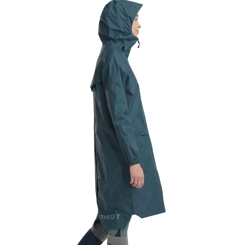 Horse Pilot - Lange wasserdichte Raintech-Jacke für Damen in Marineblau