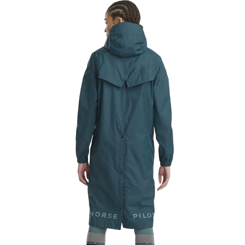 Horse Pilot - Lange wasserdichte Raintech-Jacke für Damen in Marineblau