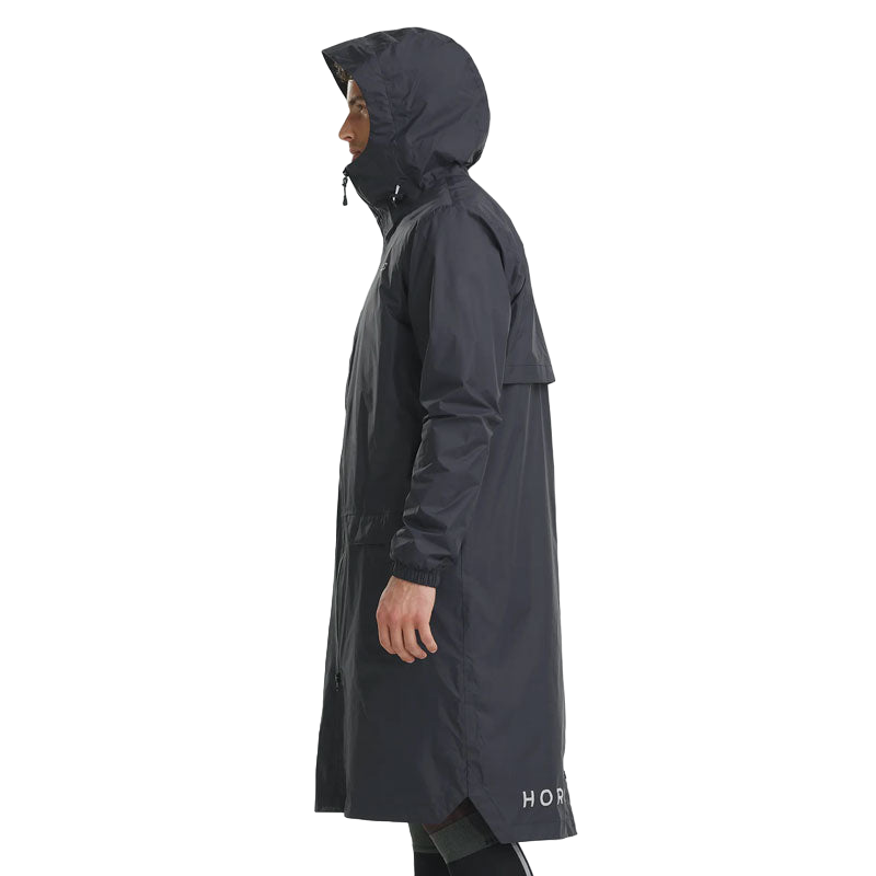 Horse Pilot - Raintech men's long waterproof jacket black