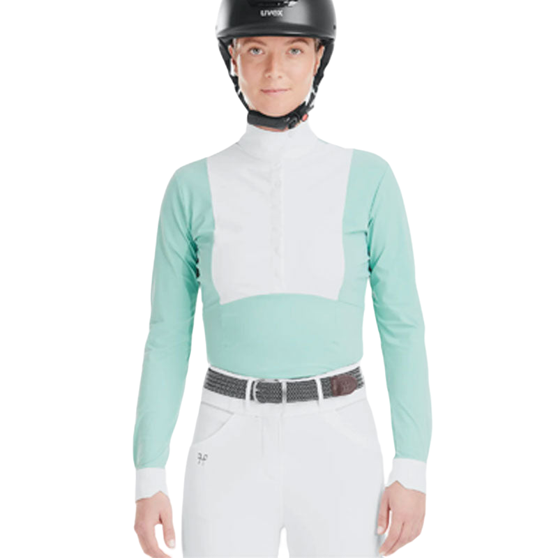 Horse Pilot - Monica women's long-sleeved shirt in sea green