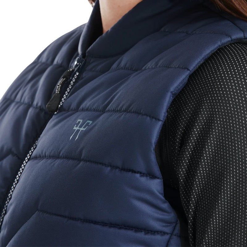 Horse Pilot - Women's E-Kelvin navy sleeveless down jacket (without battery)