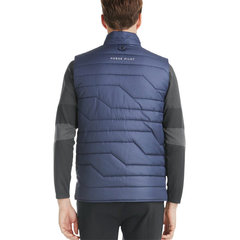 Horse Pilot - Men's E-Kelvin navy sleeveless down jacket (without battery)