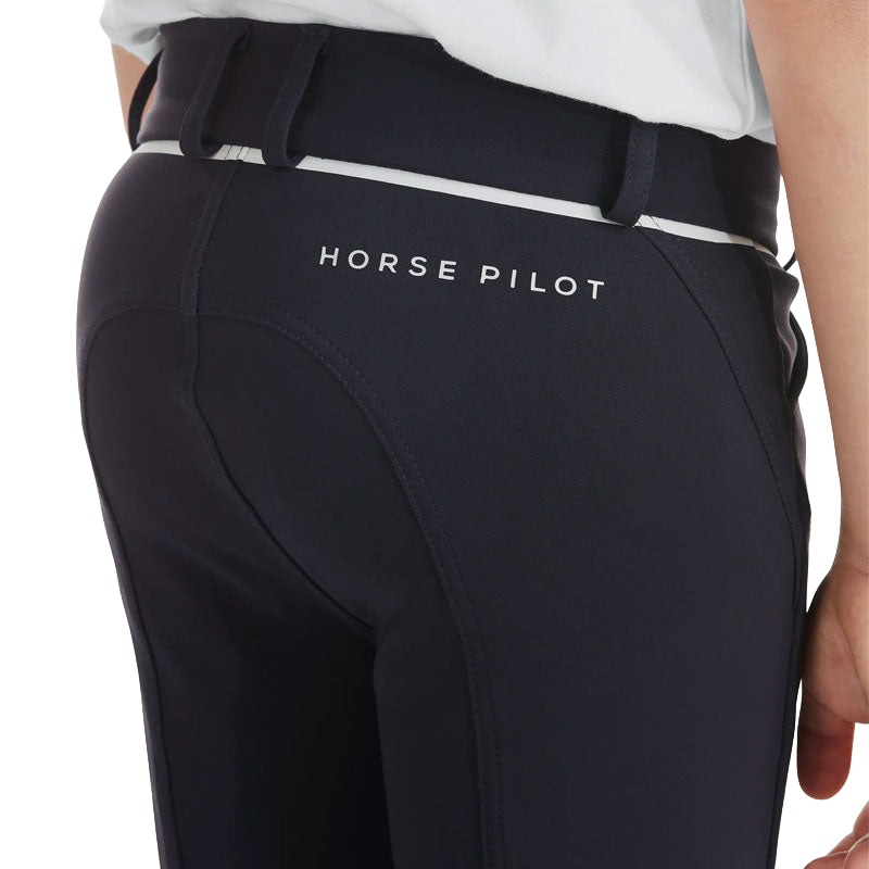 Horse Pilot - Boys' X-Design riding pants in midnight blue