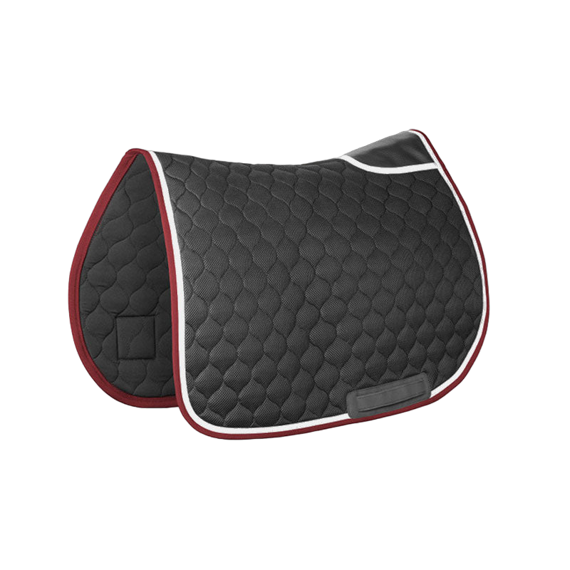 Horse Pilot - Tapis de selle mesh noir/ rouge | - Ohlala