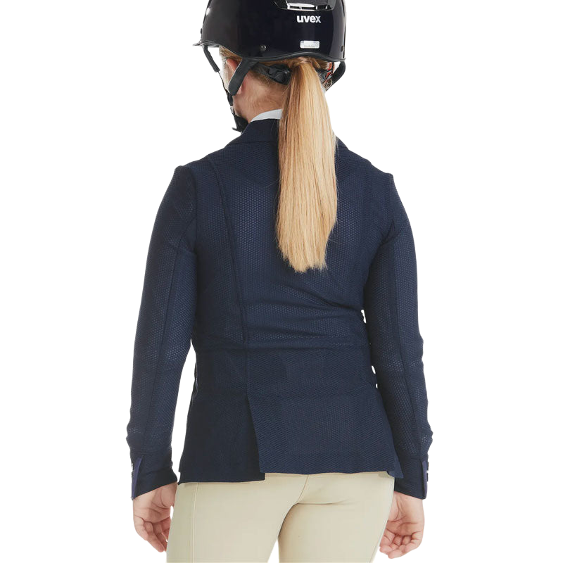 Horse Pilot - Veste de concours fille Aeromesh marine