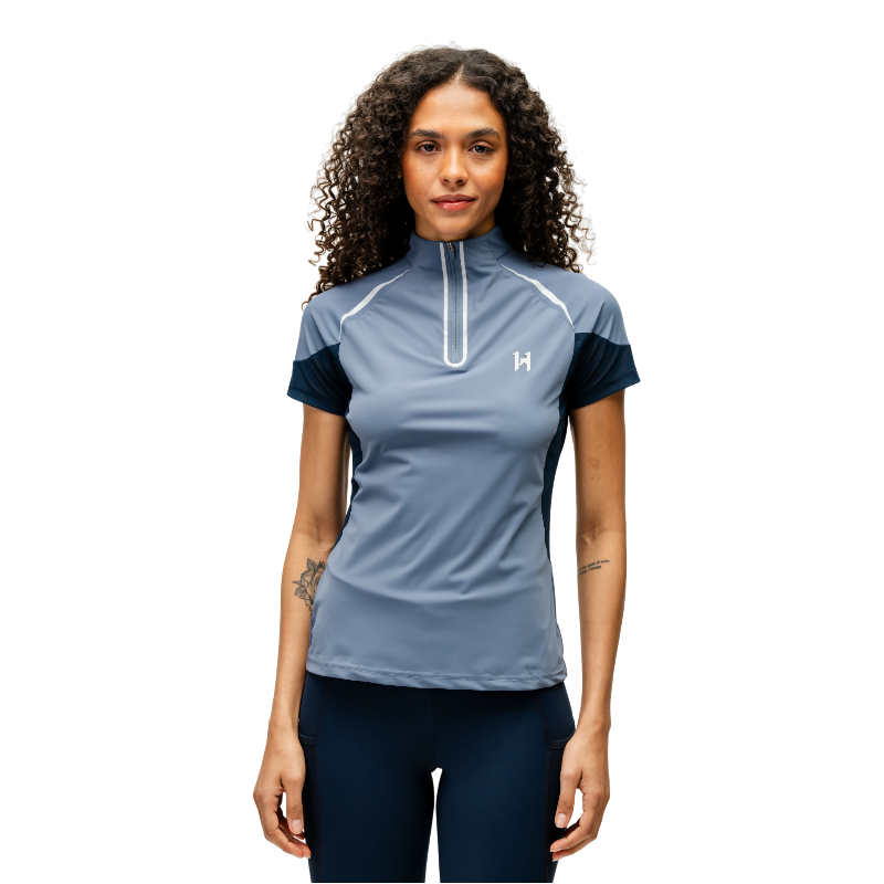 Horseware - Baselayer korte mouwen dames Stamina Hw blauw 