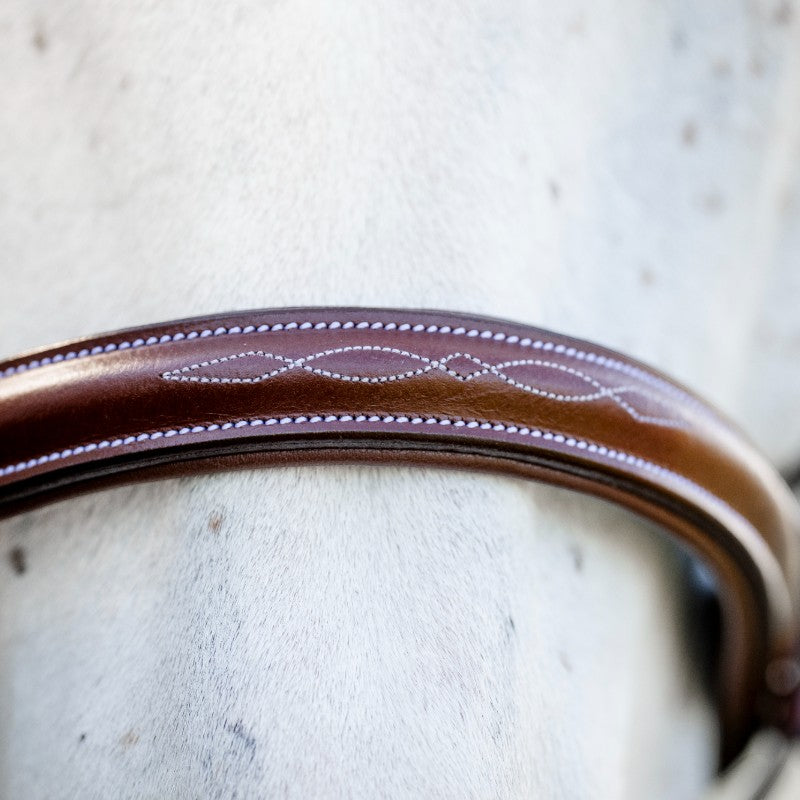 Horseware - Cavesson-Bridle Hunter Pony mit Zügeln in dunklem Braun 