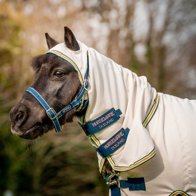 Horseware - Chemise anti-mouches Amigo petite Ripstop Hoody chalk/ marine/ rose | - Ohlala