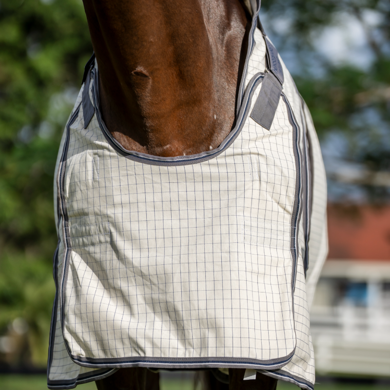 Horseware - Vliegende anti-shirt Rambo Protector Fieldsafe Plus zilver/ marine/ wit/ beige 