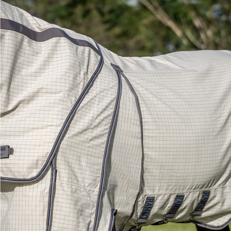 Horseware - Vliegende anti-shirt Rambo Protector Fieldsafe Plus zilver/ marine/ wit/ beige 