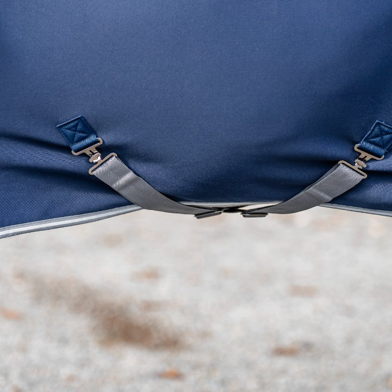 Horseware - Amigo Jersey geïntegreerd marine/ titanium grijs/ zilver 