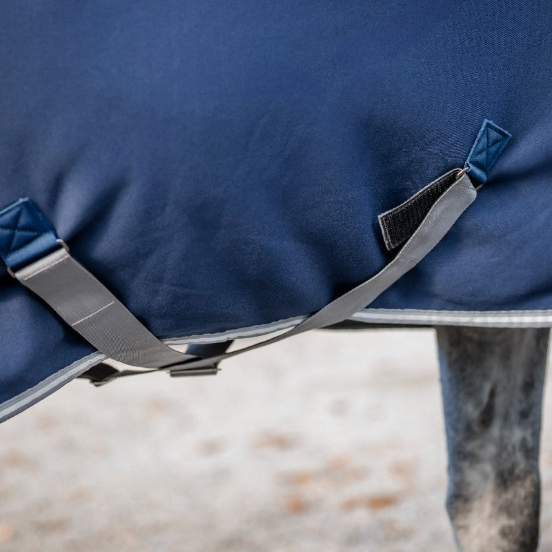 Horseware - Amigo Jersey geïntegreerd marine/ titanium grijs/ zilver 