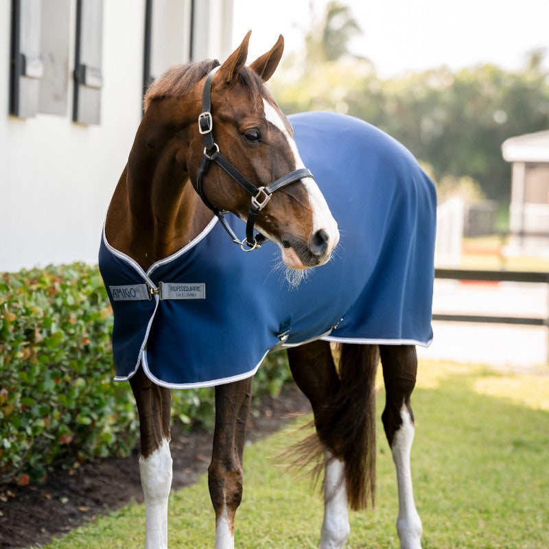 Horseware - Chemise trocknend Amigo Jersey marine/ titan grau/ silber 