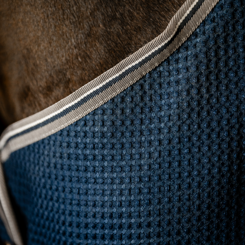 Horseware - Rambo Techni Waffle shirt in marine/thunderstorm grey/zilver 