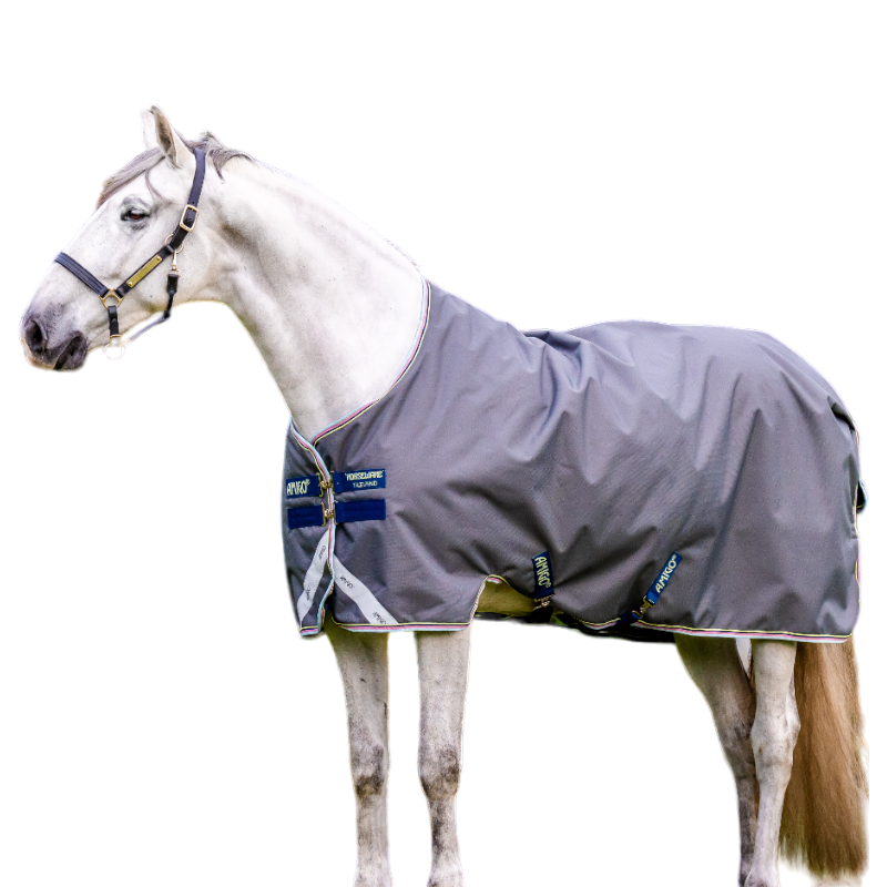 Horseware - Couverture d'extérieur Amigo Bravo 12 Original shadow/ marine/ lime 100g | - Ohlala