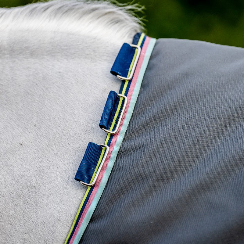Horseware - Couverture d'extérieur Amigo Bravo 12 Original shadow/ marine/ lime 100g | - Ohlala