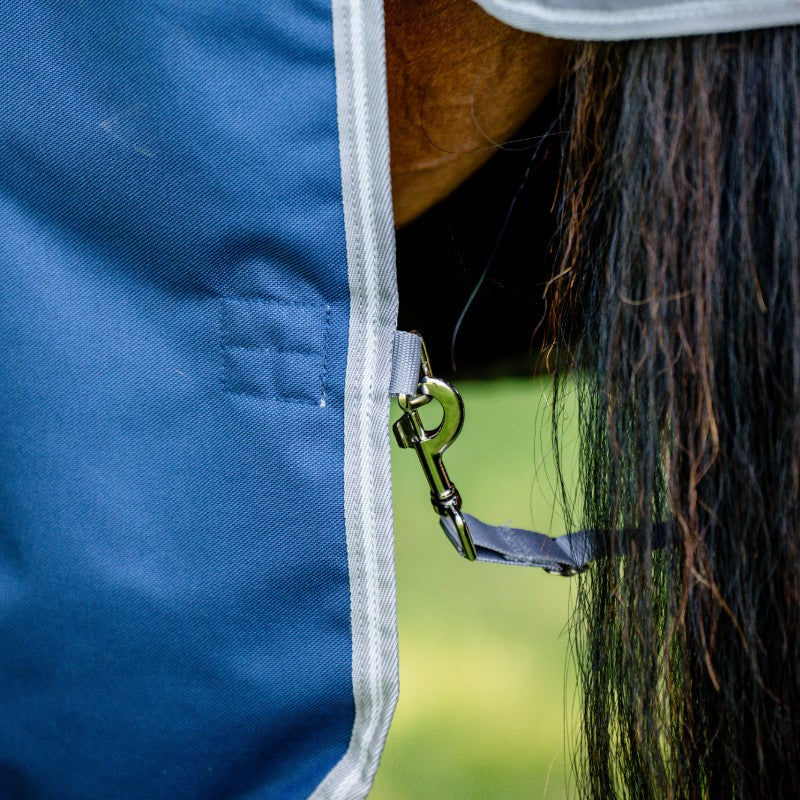 Horseware - Couverture d'extérieur Amigo Bravo 12 Wug Lite marine/ titanium grey/ argent 0g