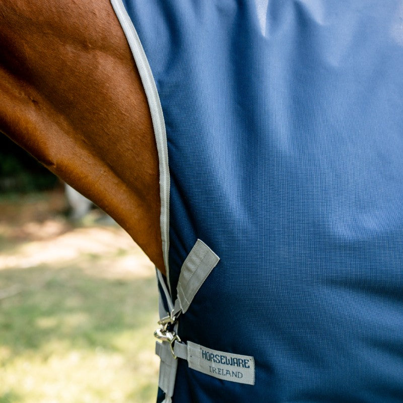 Horseware - Couverture d'extérieur Amigo Bravo 12 Wug Lite marine/ titanium grey/ argent 0g