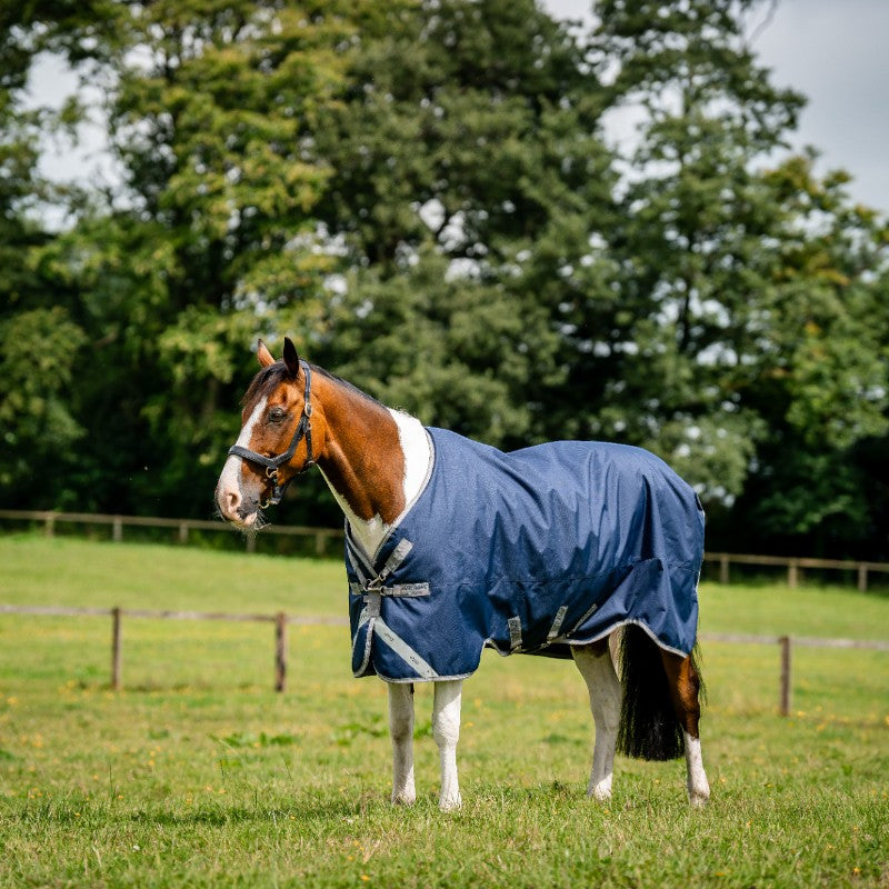 Horseware - Couverture d'extérieur Amigo Bravo 12 XL Original marine/ titanium grey/ argent 250g