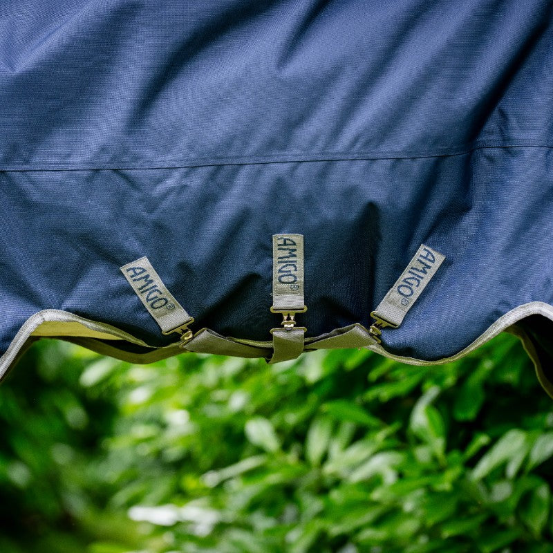 Horseware - Couverture d'extérieur Amigo Bravo 12 XL Original marine/ titanium grey/ argent 250g