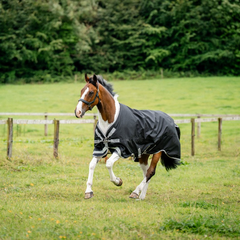 Horseware - Couverture d'extérieur Amigo Bravo 12 XL Original noir/ titanium grey/ argent 250g