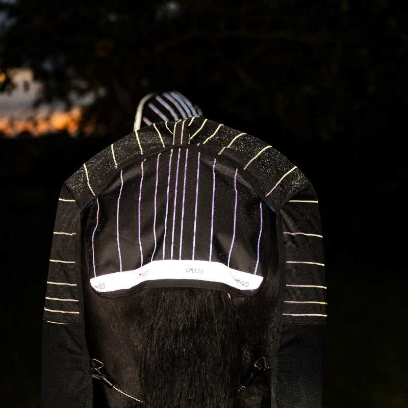 Horseware - Couverture d'extérieur Amigo FieldSafe Reflectech Plus Turnout noir 0g