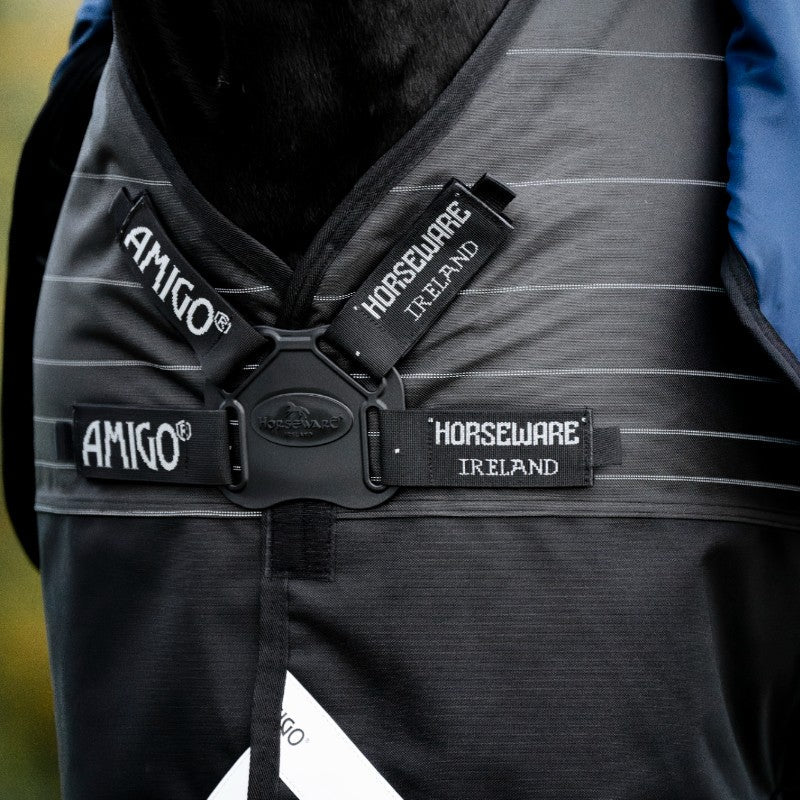 Horseware - Couverture d'extérieur Amigo FieldSafe Reflectech Plus Turnout noir 50g