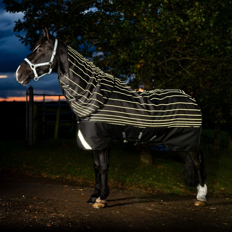 Horseware - Couverture d'extérieur Amigo FieldSafe Reflectech Plus Turnout noir 50g