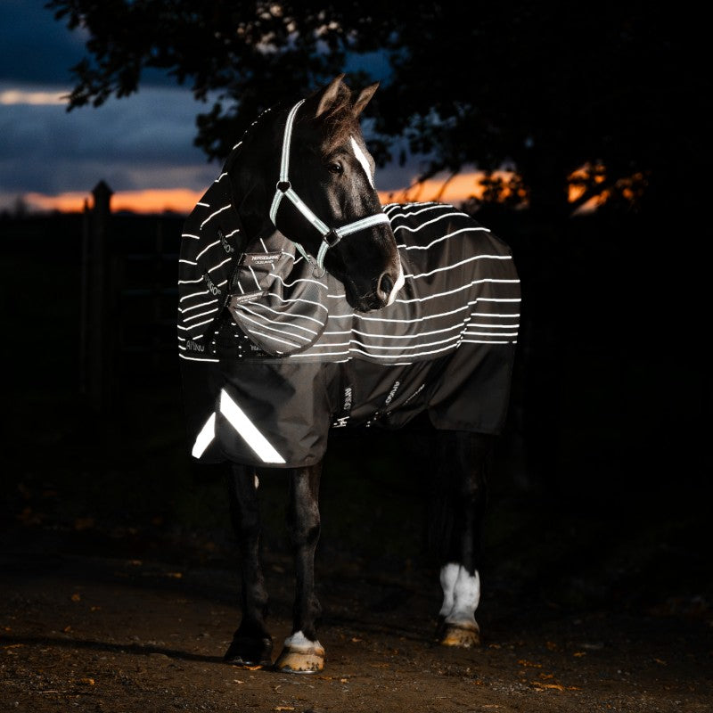 Horseware - Couverture d'extérieur Amigo FieldSafe Reflectech Plus Turnout noir 50g