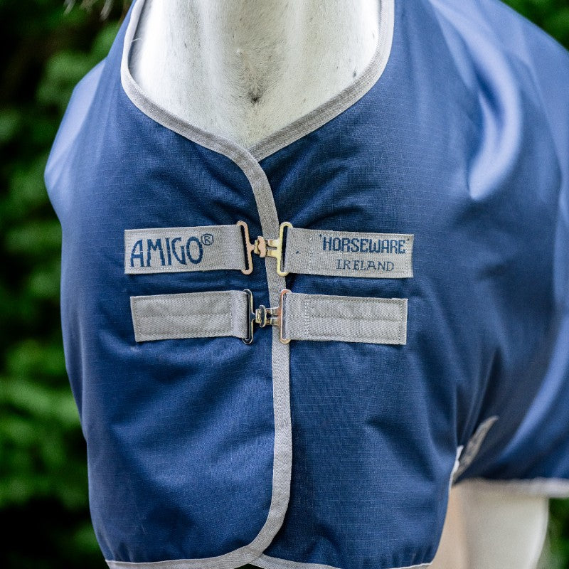 Horseware - Couverture d'extérieur Amigo Ripstop 900 Original doublure polaire marine/ titanium grey 50g