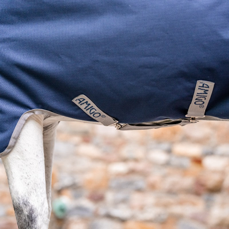 Horseware - Couverture d'extérieur Amigo Ripstop 900 Original doublure polaire marine/ titanium grey 50g
