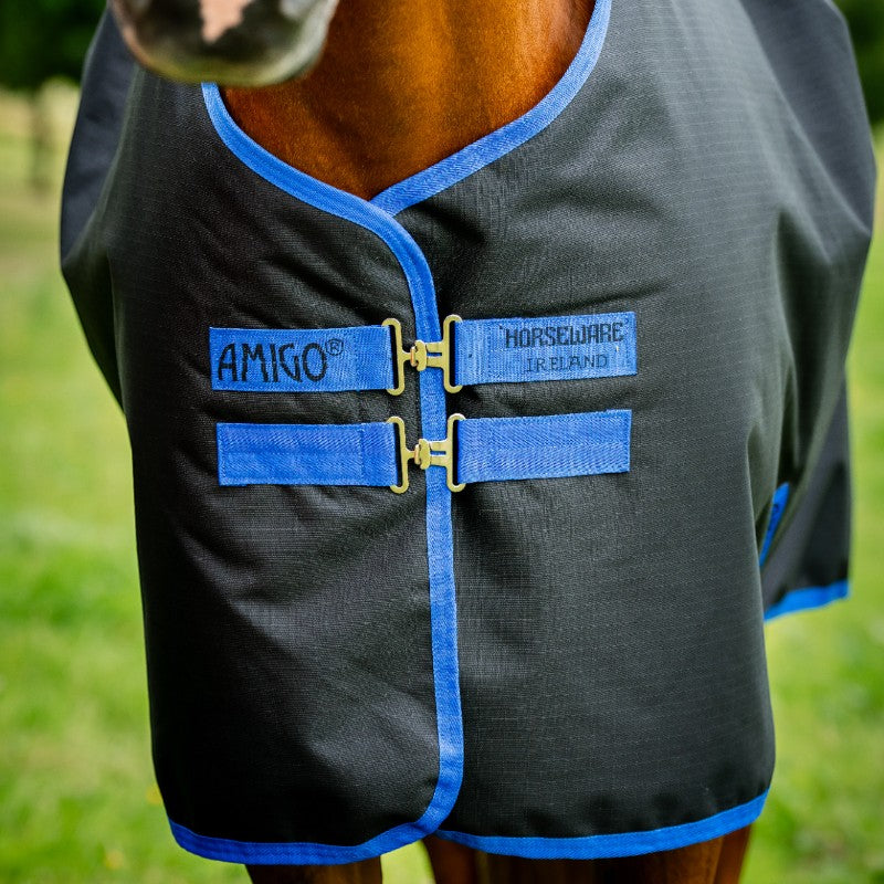 Horseware - Couverture d'extérieur Amigo Ripstop 900 Original doublure polaire noir/ classic blue 50g