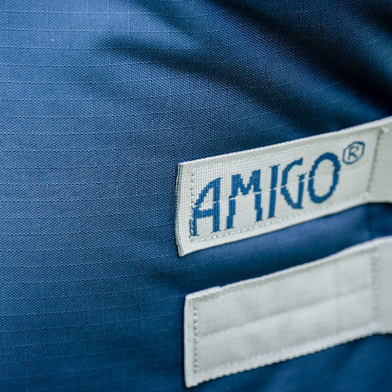 Horseware - Couverture d'extérieur Amigo Ripstop 900 Plus marine/ titanium grey 200g