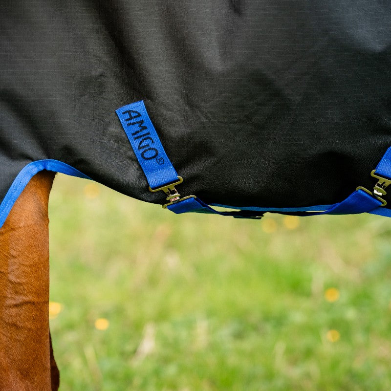Horseware - Couverture d'extérieur Amigo Ripstop 900 Plus noir/ classic blue 200g