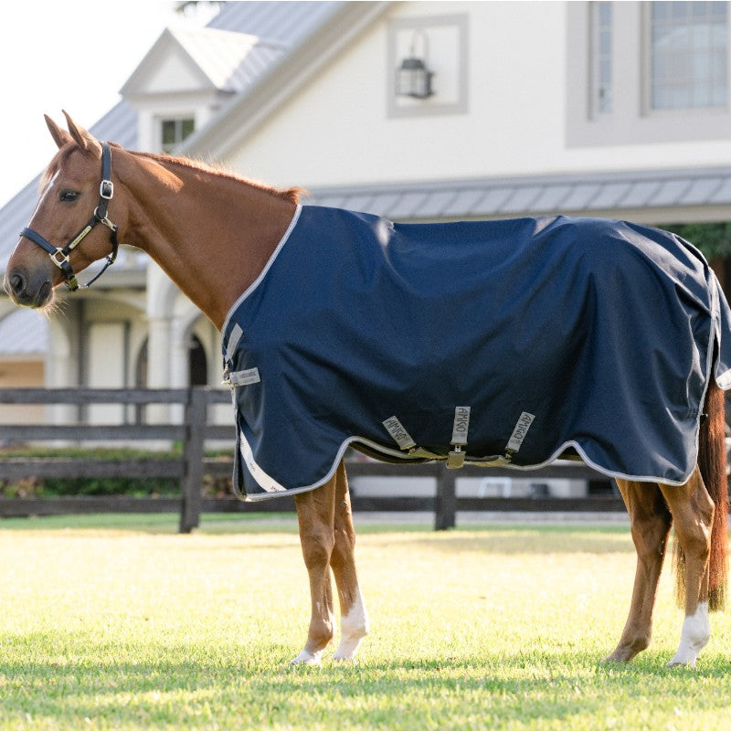 Horseware - Couverture d'extérieur Amigo Turnout marine/ titanium grey/ argent 0g