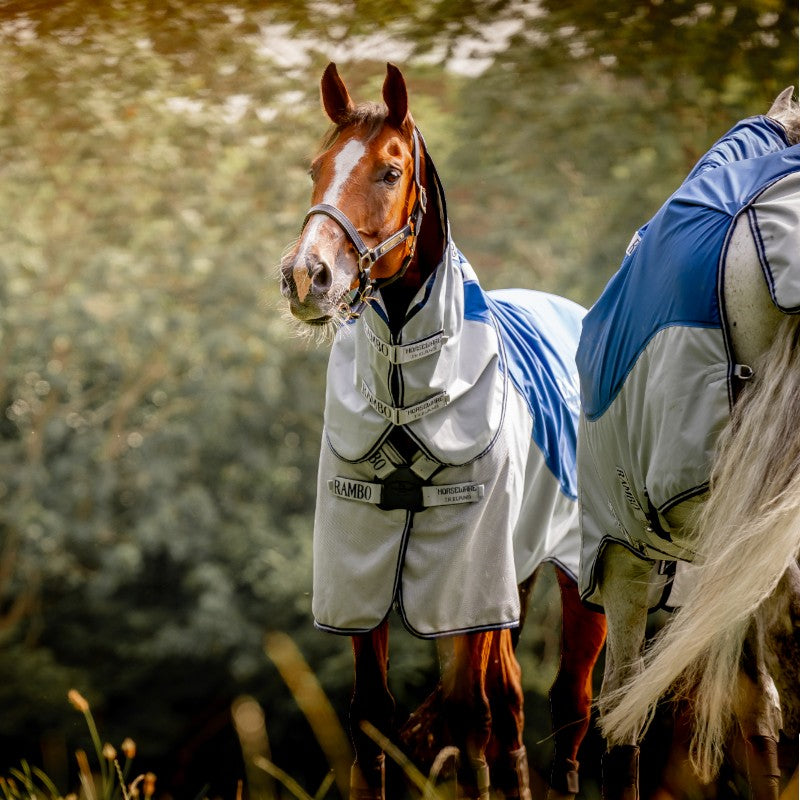 Horseware - Couverture d'extérieur Rambo Autumn Series marine/ gris 0g