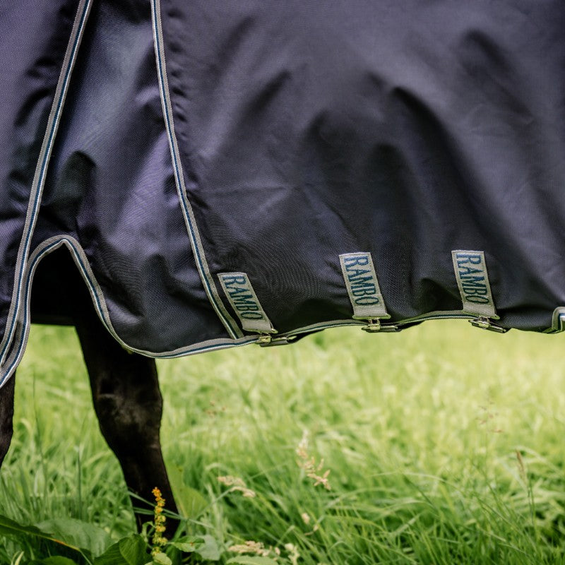 Horseware - Couverture d'extérieur Rambo Optimo Original marine/ thunderstorm grey/ argent 0g