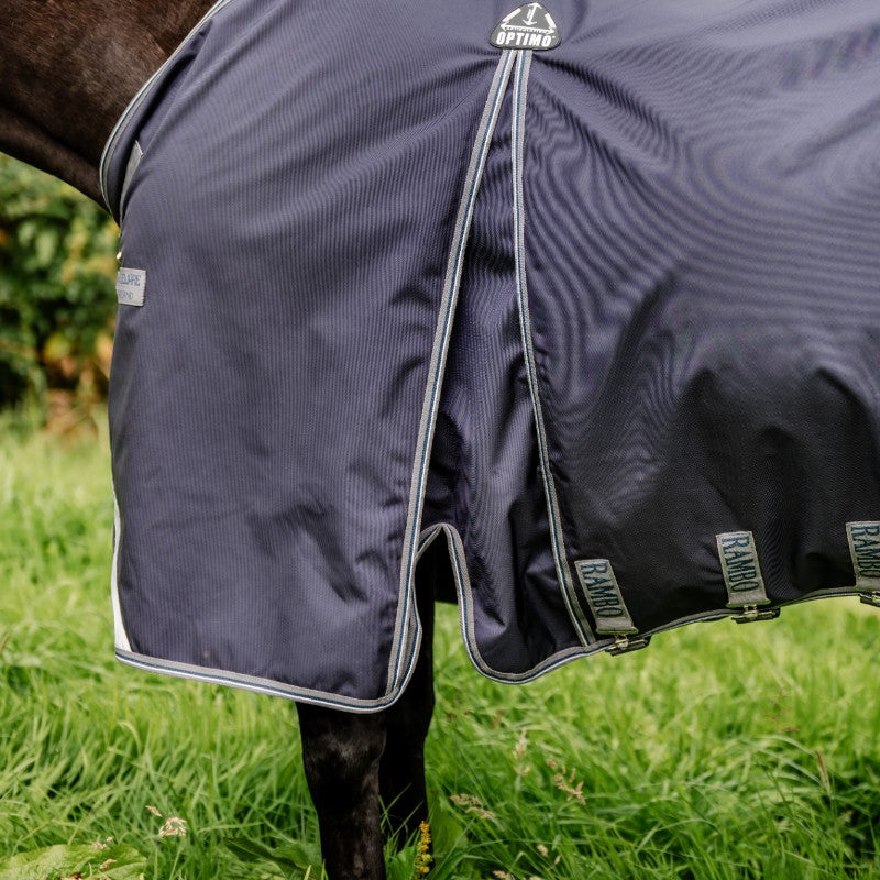 Horseware - Couverture d'extérieur Rambo Optimo Original marine/ thunderstorm grey/ argent 0g