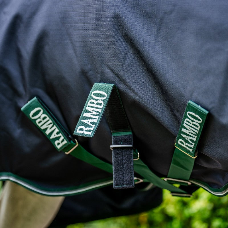 Horseware - Couverture d'extérieur Rambo Wug marine/ hunter green/ argent 400g