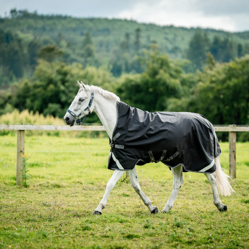 Horseware - Couverture d'extérieur Rambo Wug Lite noir/ thunderstorm grey/ argent 0g