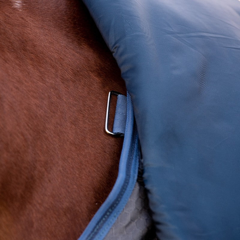 Horseware - Couverture d'extérieur Rhino Plus HexStop gris/ indigo 100g | - Ohlala