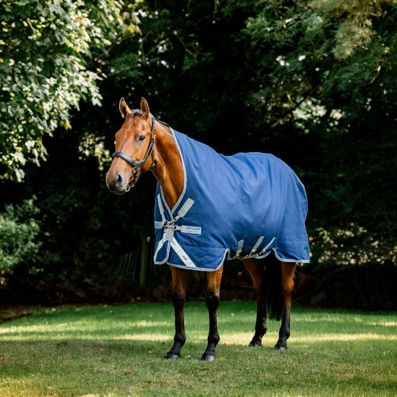 Horseware - Couverture d'extérieur Rhino Wug marine/ titanium grey/ classic blue 250g