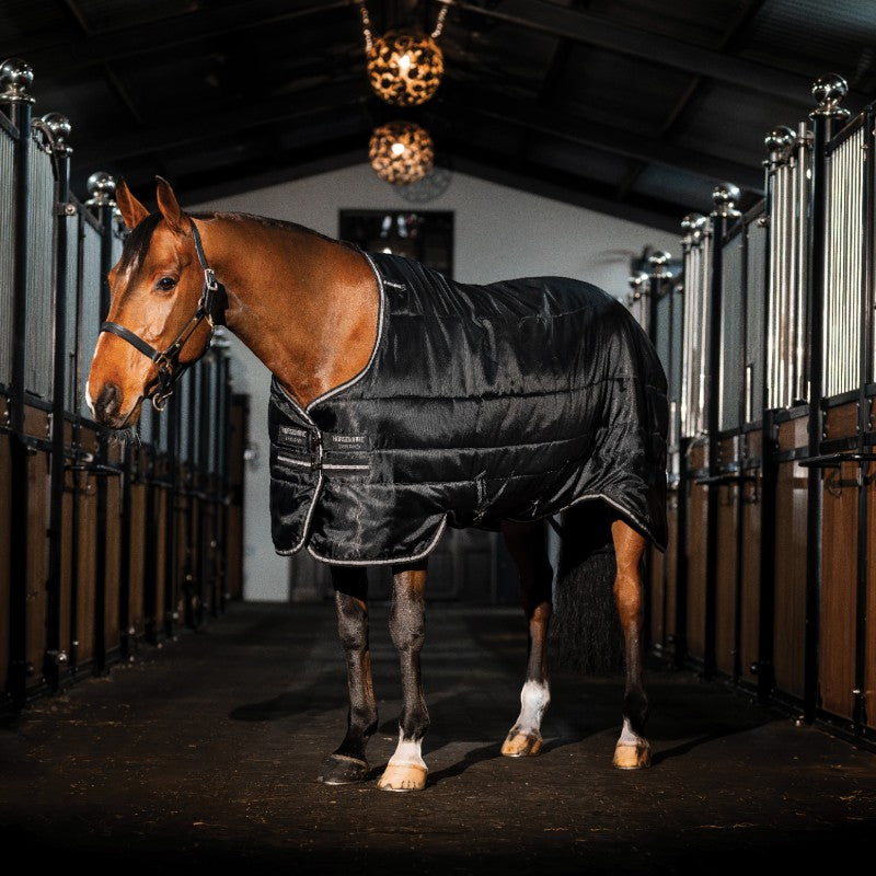 Horseware - Couverture de box Easy-Layer Stable Plus noir/ noir/ silver 400g