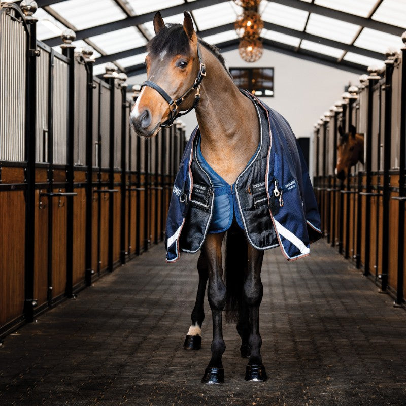Horseware - Couverture de box Easy-Layer Stable Plus noir/ noir/ silver 400g