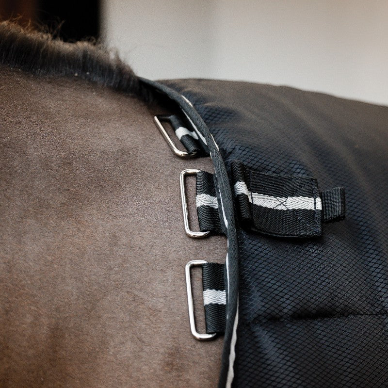 Horseware - Couverture de box Easy-Layer Stable noir et silver 100g