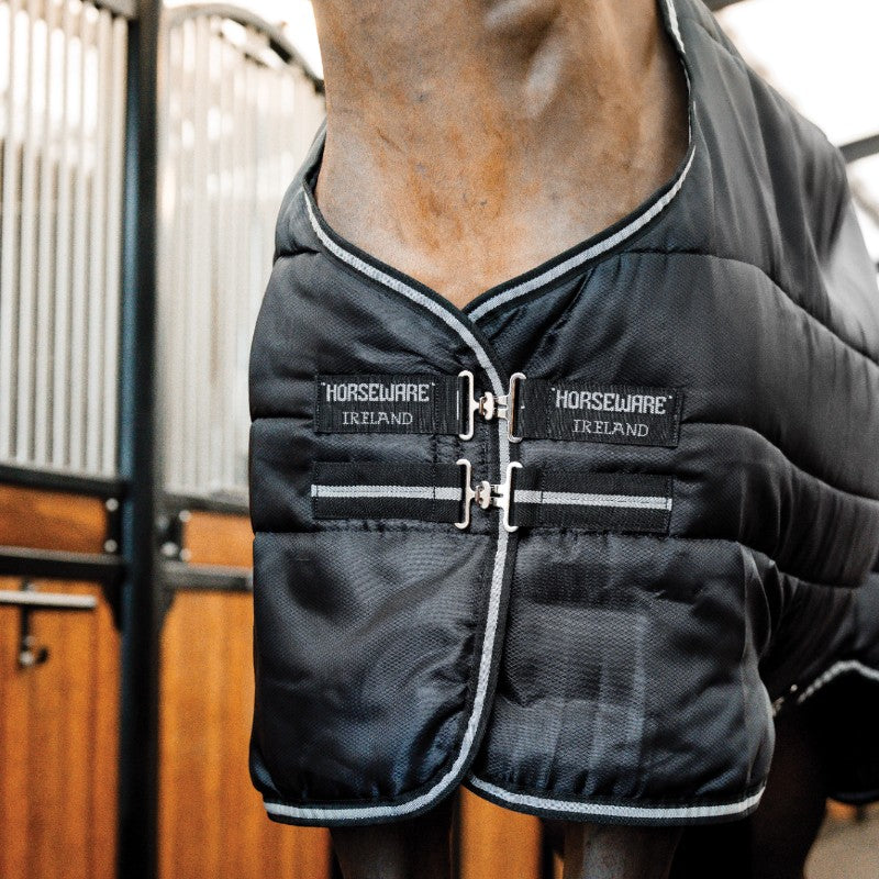 Horseware - Couverture de box Easy-Layer Stable noir et silver 100g
