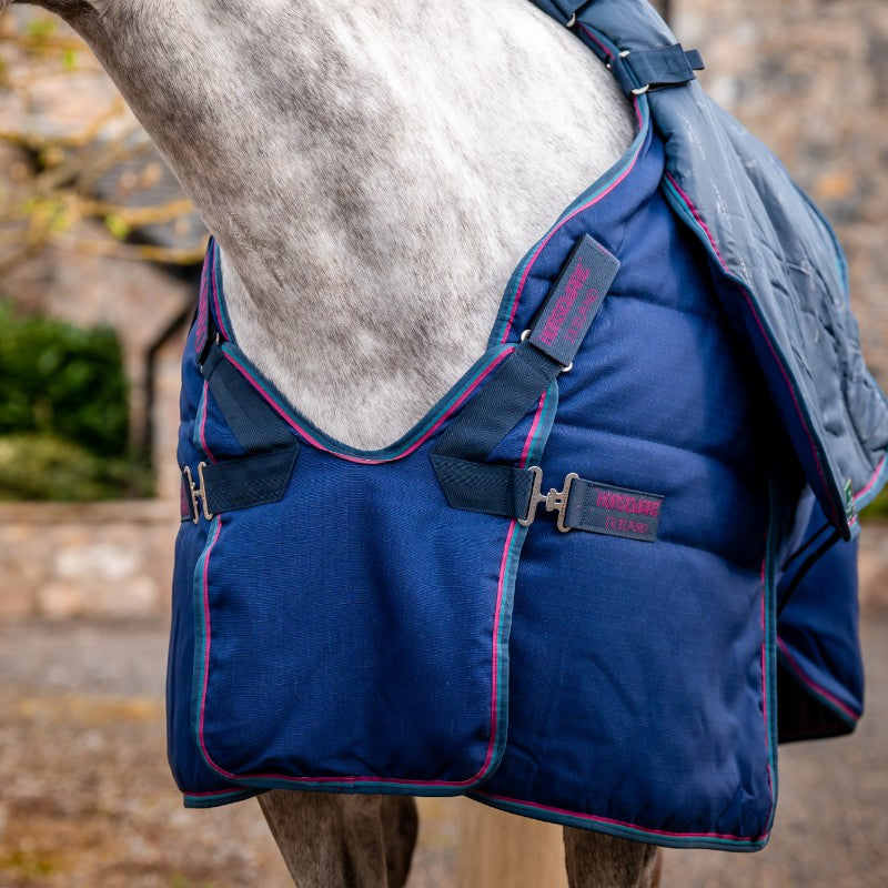 Horseware - Couverture de box Rambo Optimo Stable Plus marine/ bordeaux 200g | - Ohlala
