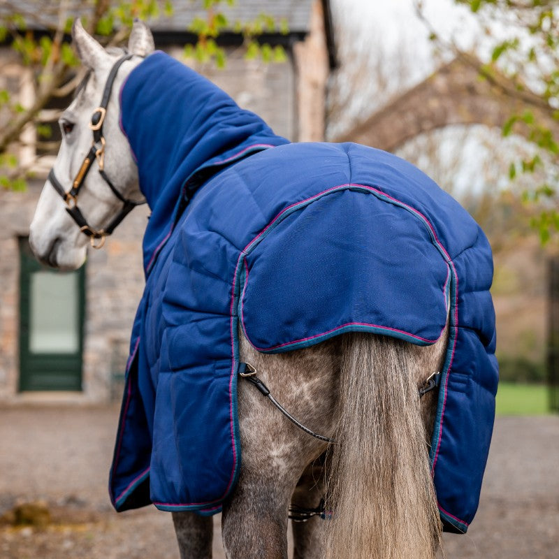 Horseware - Couverture de box Rambo Optimo Stable Plus marine/ bordeaux 200g | - Ohlala