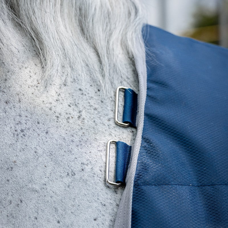 Horseware - Couverture de box thérapeutique Ionic Therapy imperial blue/ argent/ marine 50g