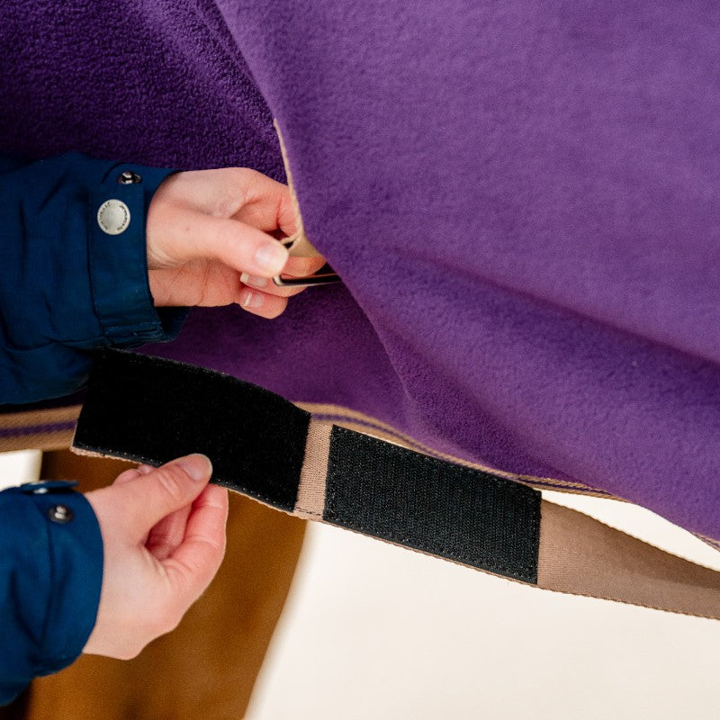 Horseware - Couverture polaire Amigo Fleece Cooler winterberry et taupe